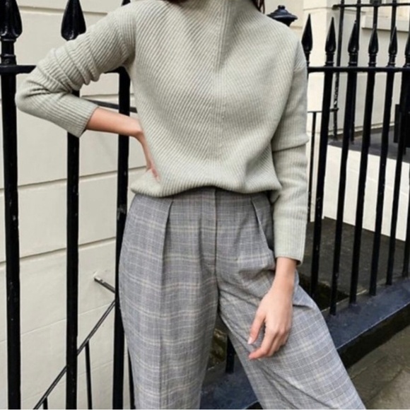 Aritzia Babaton Rosemarie Wide Leg new Houndstooth Business Formal  Casual Pant - Picture 5 of 17